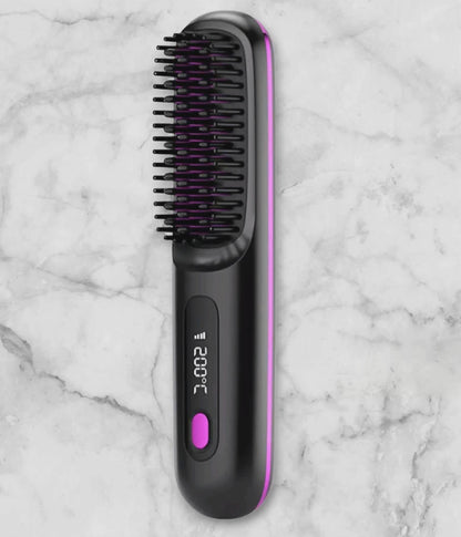 OnlyBeauty™ Travel Brush Straightener