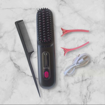 OnlyBeauty™ Travel Brush Straightener