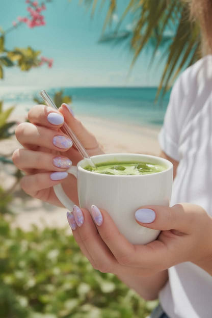 24pcs Purple Flowers