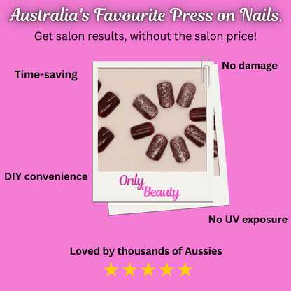 24pcs Maroon with Glitter